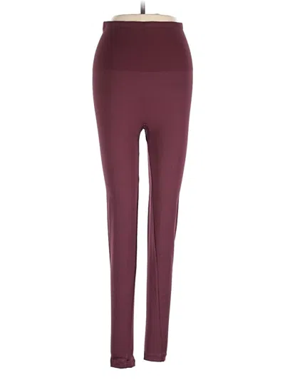 Pre-owned Wolford Active Pants In Burgundy