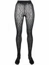 Wolford Black Alberta Ferretti Edition Ajouré Net Tights In Black