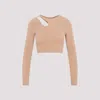 WOLFORD ALMOND BEIGE WARM UP LONG SLEEVES TOP
