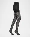 Wolford Animal-patterned Control Top Tights In Multi