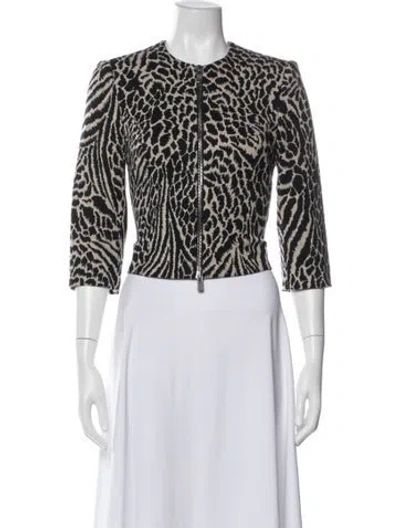 Pre-owned Wolford Animal Print Jacket In Multi