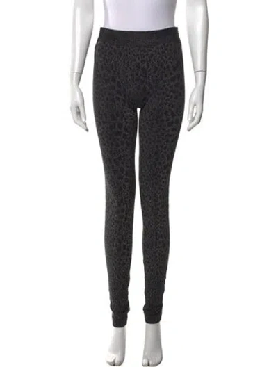Pre-owned Wolford Animal Print Skinny Leg Pants In Multi
