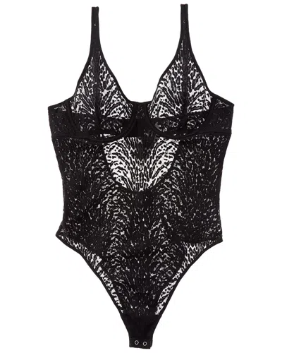 Wolford Animalier Lace Underwire Bodysuit In Black