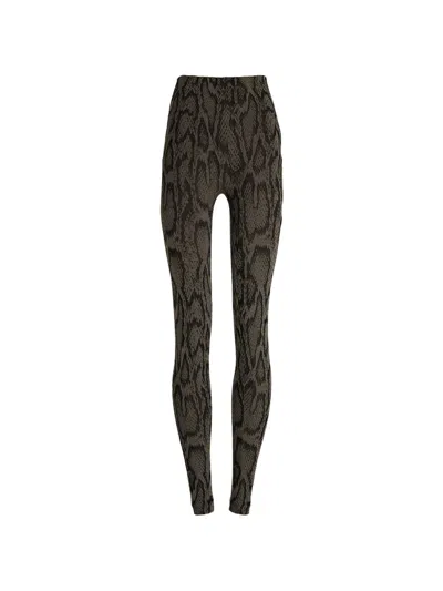 Wolford Animal-print Leggings In Green