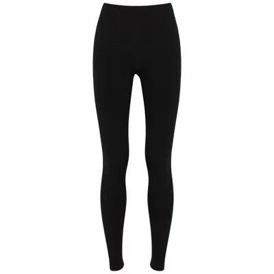 WOLFORD AURORA BLACK JERSEY LEGGINGS