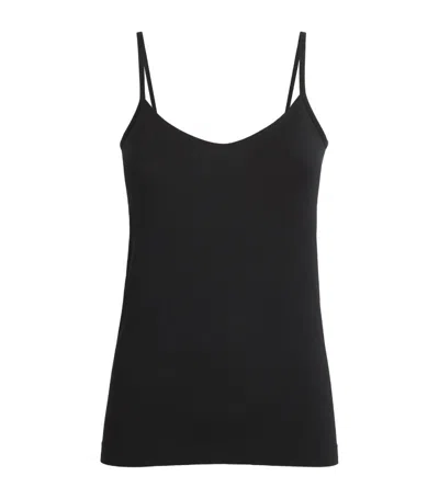 Wolford Fitted Silhouette Spaghetti Straps Stretch Top In Black