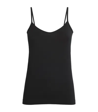 Wolford Fitted Silhouette Spaghetti Straps Stretch Top In Black
