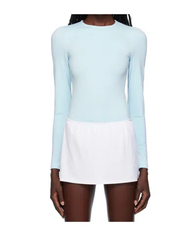 Wolford Aurora Long-sleeved Jumpsuit In Blue
