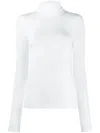 Wolford Aurora Long-sleeve Turtleneck Sweater In White