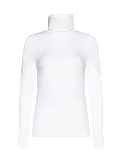 Wolford Aurora Long-sleeve Turtleneck Sweater In White