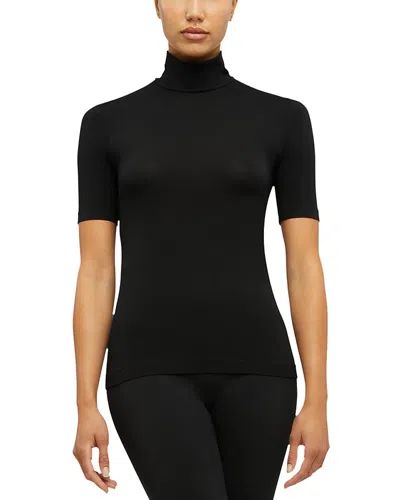 Wolford Aurora Modal-blend Jersey Turtleneck Top In Black