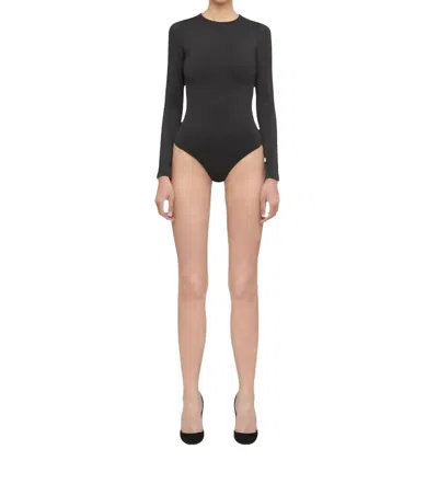 Wolford Aurora Thong Bodysuit In Black