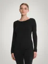 Wolford Aurora Modal Long Sleeved T-shirt In Black