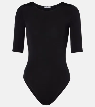 Wolford Bahamas Jersey Bodysuit In Black