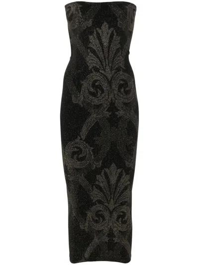 Wolford X Etro Metallic Jacquard Dress In Black