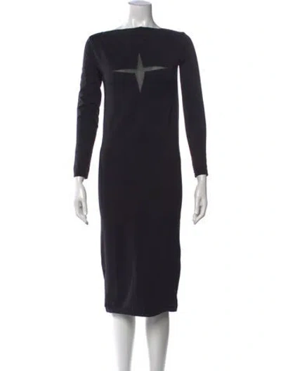 Pre-owned Wolford Bateau Neckline Knee-length Dress In Black