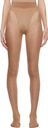 Wolford Beige Pure Shimmer 40 Concealer Tights In 4365 Gobi