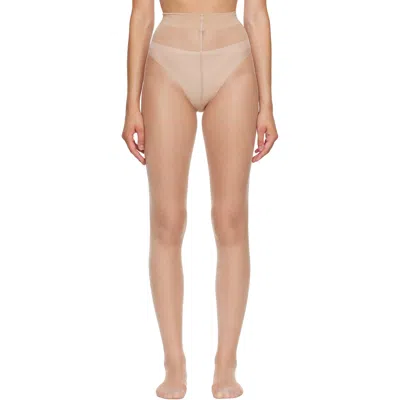 Wolford Beige Satin Touch 20 Tights In 4273 - Cosmetic