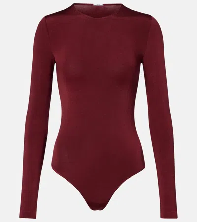 Wolford Berlin Bodysuit In Burgundy