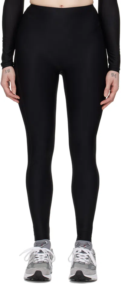 Wolford Black Elastic Fabric Leggings In 7005 Black