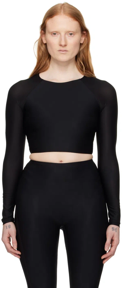 Womens Wolford black Aurora Monogram Crop Top