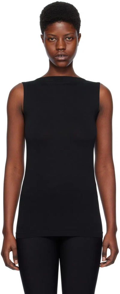 Wolford Black Aurora Tank Top In 7005 Black