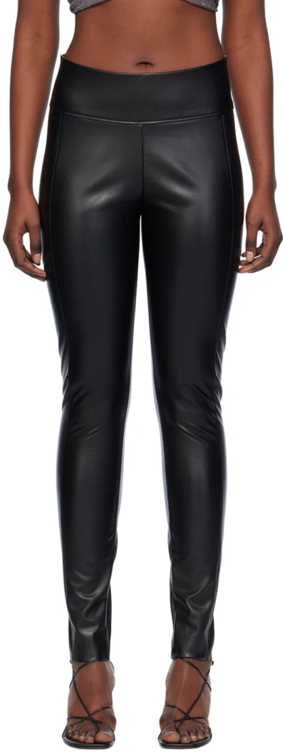 Wolford Shaping Leggings With High Waistband And Seam Detailing In Black
