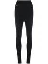 Wolford Gathered Stretch-jersey Leggings In Black