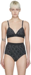 Wolford Black Gcds Edition Bra In 7518 Dark Mono