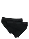 Wolford Logo Waistband Briefs - Set Of 2 In Black