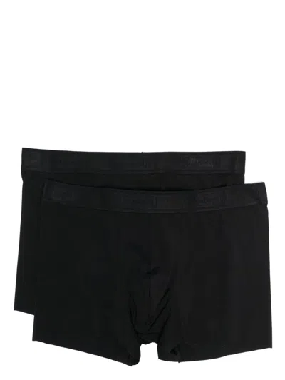 Wolford Black Logo-waistband Boxers Set Of 2