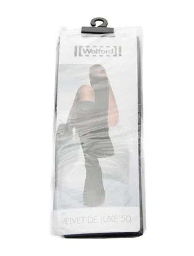 Pre-owned Wolford Black Nylon Knee Highs W/tags