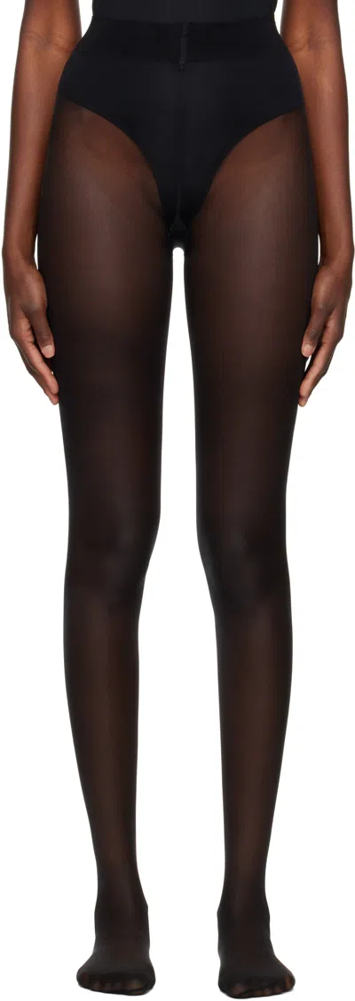 Wolford Black Satin Touch 20 Tights In 7005 Black