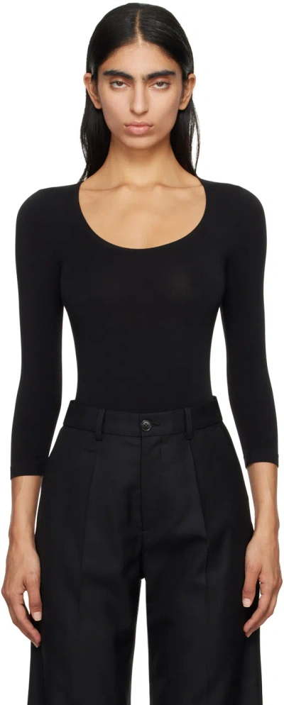 Wolford Black Tokio String Bodysuit In 7005 Black