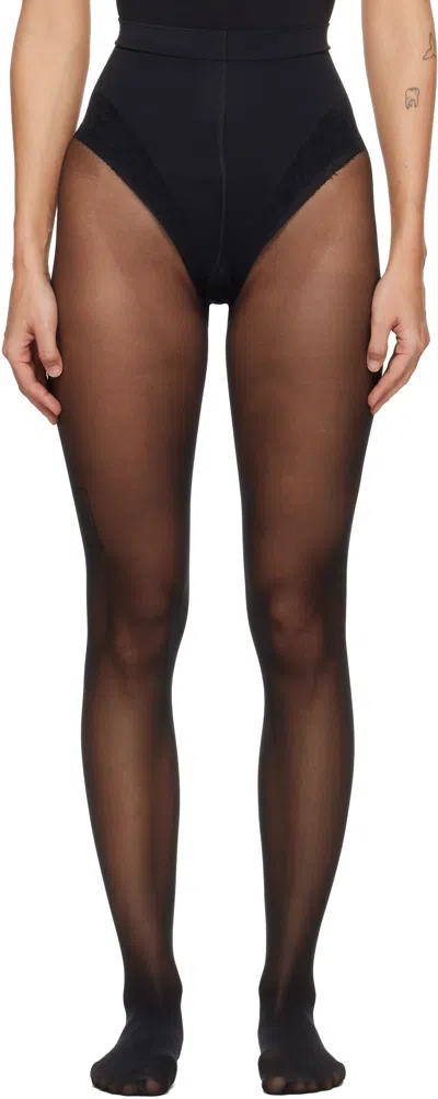 Wolford Black Tummy 20 Control Top Tights