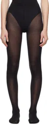 Wolford Black Velvet De Luxe 50 Tights In 7005 Black