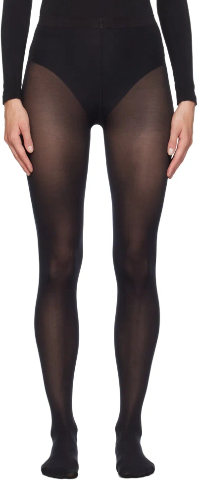 Wolford Black Velvet De Luxe 50 Tights In 7005 Black