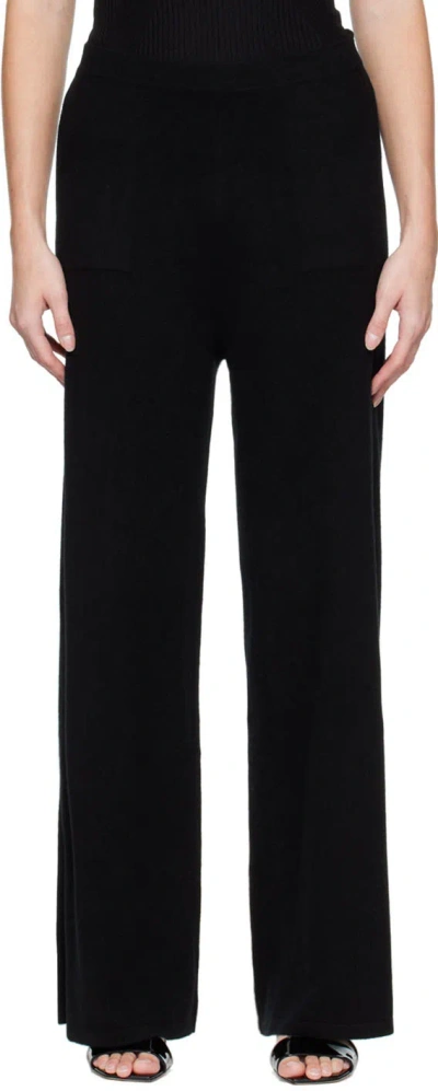 Wolford Black Vented Lounge Pants In 7005 Black