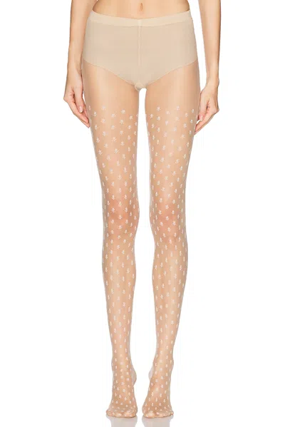 Wolford Blossom Tights In Neutral
