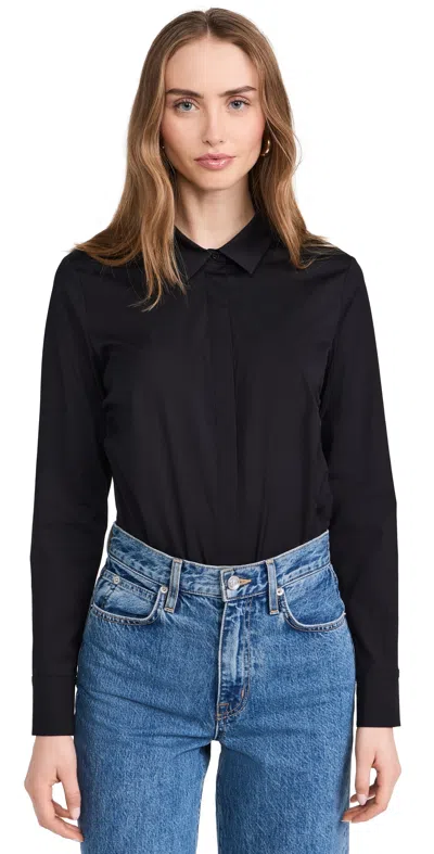 Wolford London Buttoned Cuffs Long-sleeved Body In Black