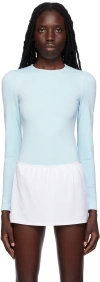 Wolford Blue Aurora Bodysuit In 5713 Ice