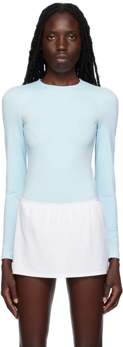 Wolford Blue Aurora Bodysuit In 5713 Ice