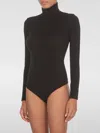 Wolford Seamless Fitted Turtleneck Long-sleeved Top In Schwarz