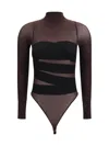 Wolford Brown Polyamide Bodysuit In Brown