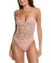 Wolford Bold Lace Bodysuit In Pink