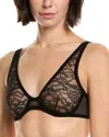 Wolford Bonded To Leaves Plunge Bra In Black