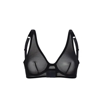 Wolford Bonded To Tulle Skin Bra In Black