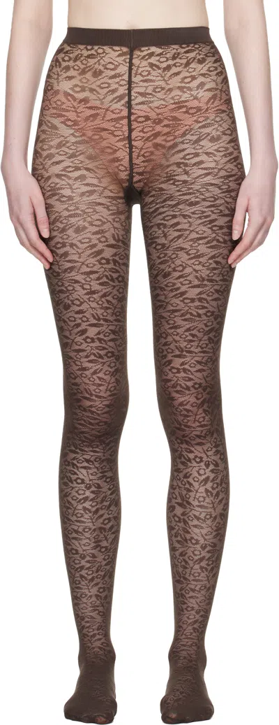 Wolford Brown Bouquet Tights