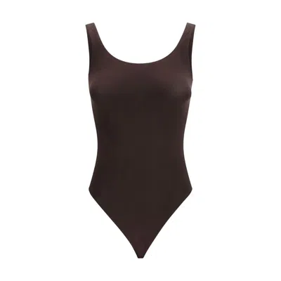 Wolford Brown Cotton Bodysuit