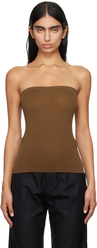 Wolford Brown Fatal Tube Top In 4782 Saba
